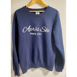 Pacific & Co Navy Apres Ski Sweatshirt, large